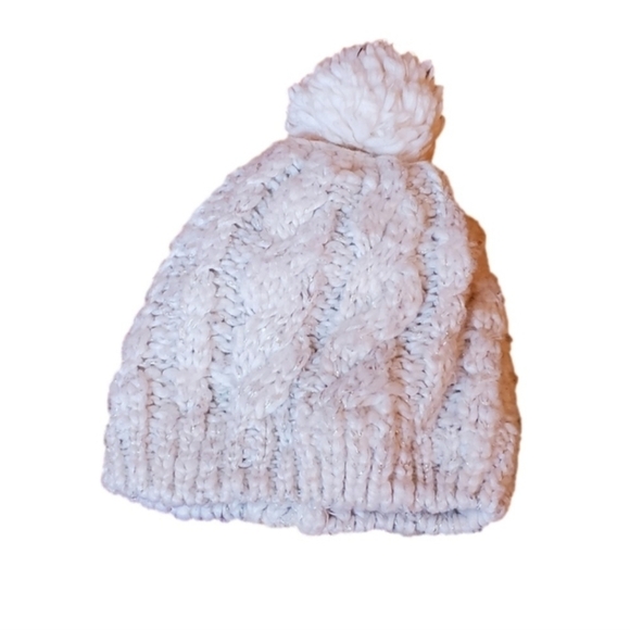 Bundle of 3 Girls Winter Hats Blue White Black 6-12 Months - Picture 3 of 12